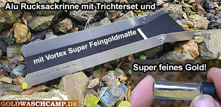 Goldwaschset 3 Super Feingold Waschrinne Vortex komplett!