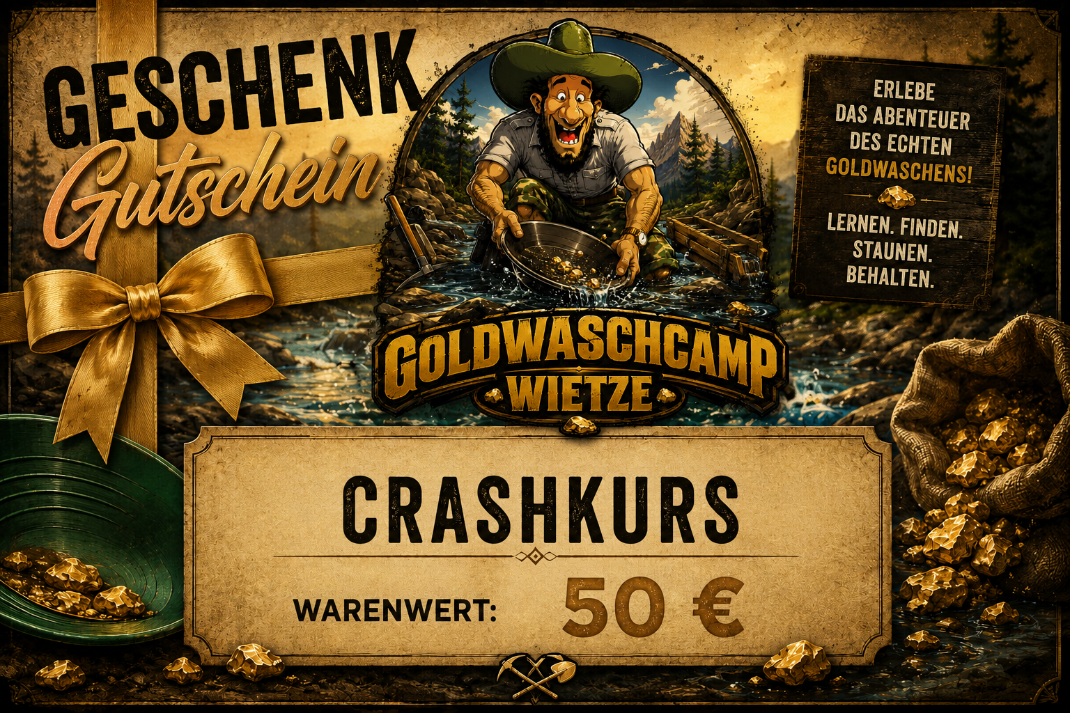 Gift Voucher Gold Panning Crash Course