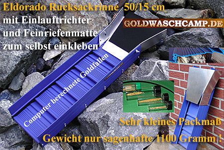 Goldwaschset 2 Eldorado-Rucksackrinne