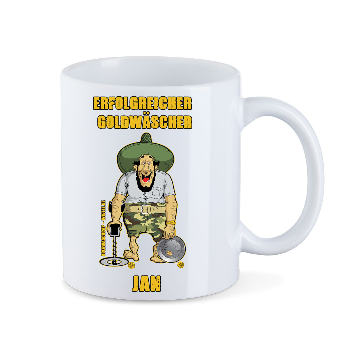 ERFOLGREICHER GOLDWÄSCHER-Tasse Personalisiert